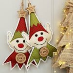Baby’s First Christmas Handmade Elf Door Hanger