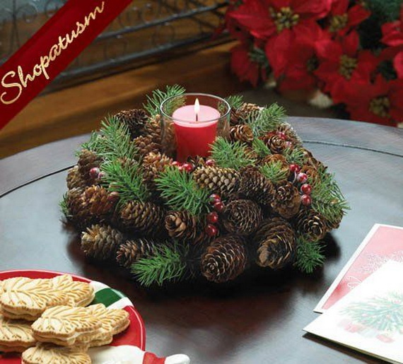 Fresh Pine Centerpiece For Holiday__16