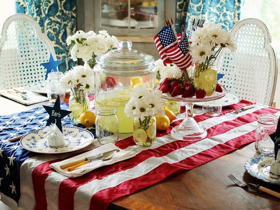 Easy Table Decorations For 4th of July / Independence Day