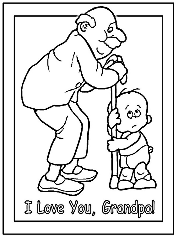 Grandparents Day Clip Art Coloring Pages – Cliparts