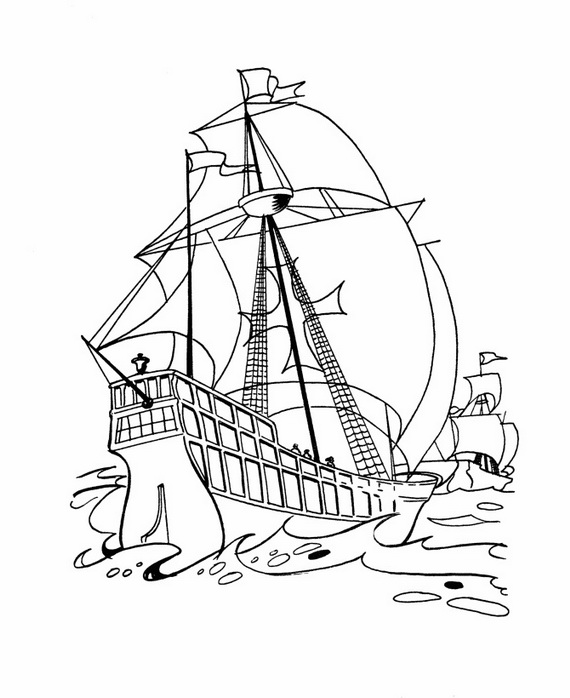 columbus ships coloring pages - photo #6