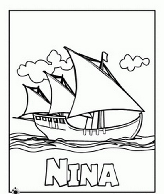 columbus ships coloring pages - photo #5