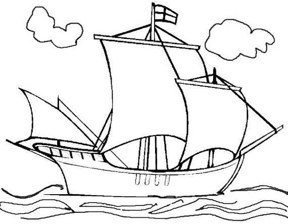 columbus ships coloring pages - photo #10