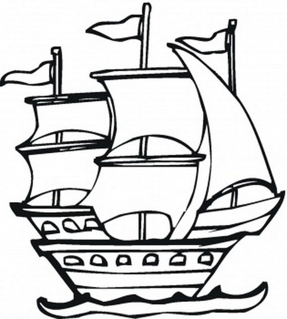 columbus ships coloring pages - photo #1