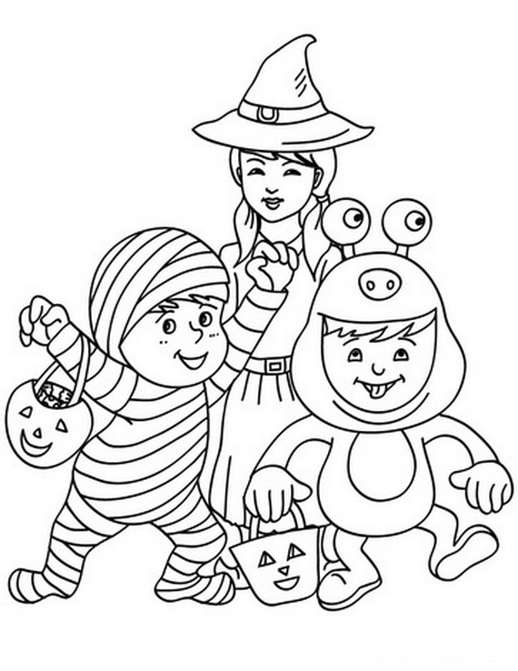 Fun and Spooky Halloween Coloring Pages Costumes | Guide to family holidays