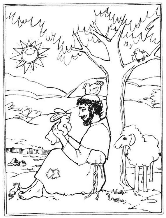 saint francis of assisi coloring pages - photo #7