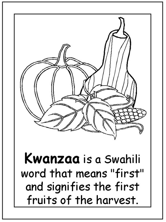 December Holiday Kwanzaa coloring pages - family holiday ...