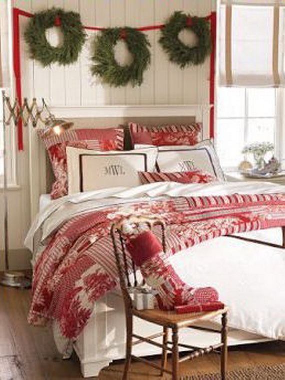 elegant interior theme christmas bedroom decorating ideas - family