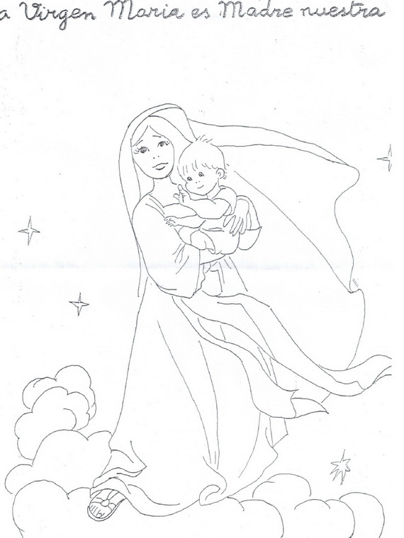 Immaculate Conception Coloring Pages family to