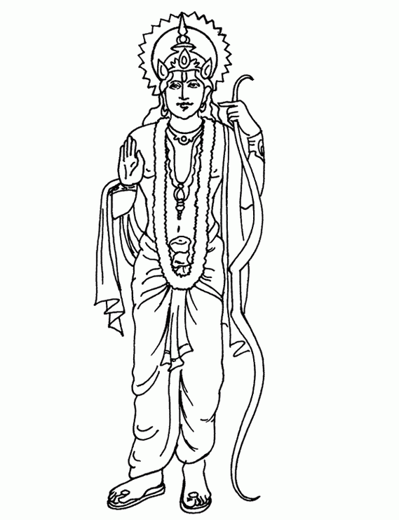 Lord Rama Coloring Pages - Learny Kids