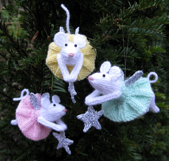 Christmas Decor – Knit Christmas Tree Ornament craft ideas.   (13)_resize