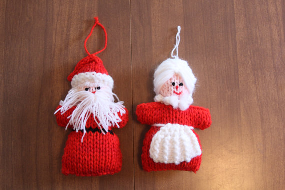 Christmas Decor – Knit Christmas Tree Ornament craft ideas.   (16)