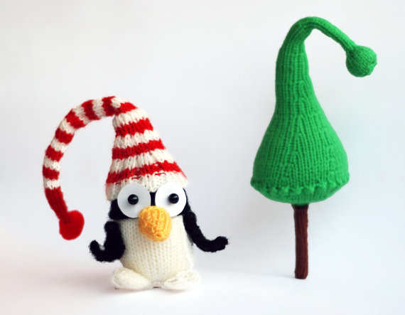Christmas Decor – Knit Christmas Tree Ornament craft ideas.   (21)
