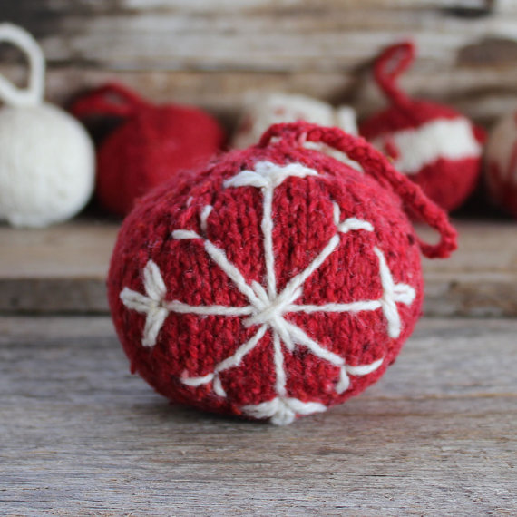 Christmas Decor – Knit Christmas Tree Ornament craft ideas.   (26)