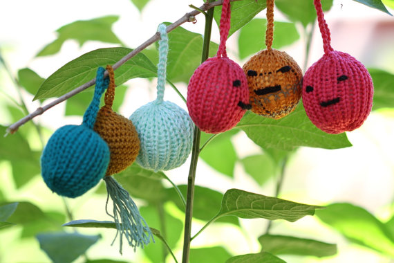 Christmas Decor – Knit Christmas Tree Ornament craft ideas.   (32)
