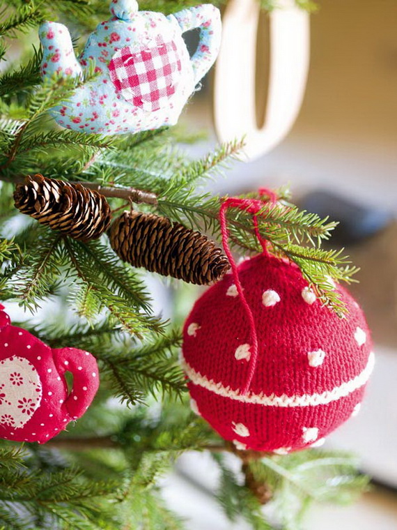 Christmas Decor – Knit Christmas Tree Ornament craft ideas.   (9)_resize
