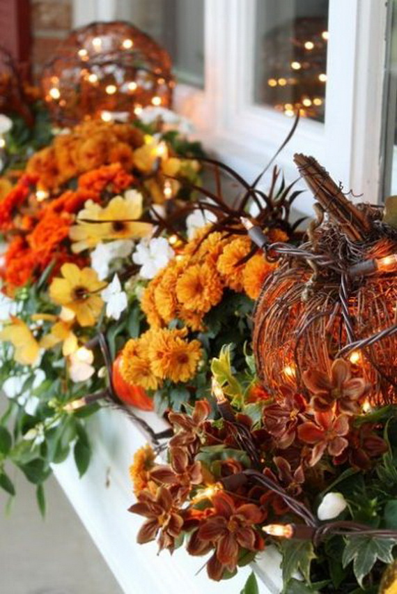 Cool Fall Flower Centerpiece and Flower Table  (15)