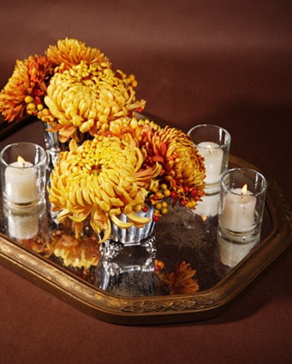 Cool Fall Flower Centerpiece and Flower Table  (18)