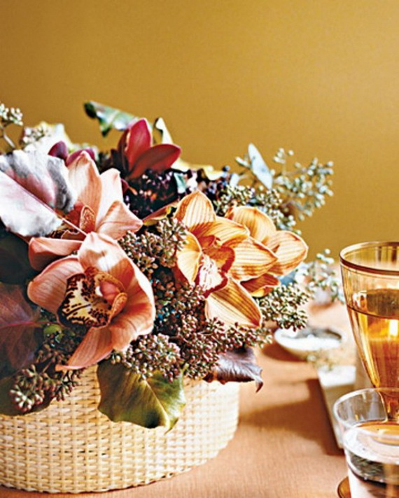 Cool Fall Flower Centerpiece and Flower Table  (19)