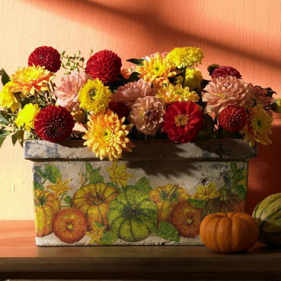 Cool Fall Flower Centerpiece and Flower Table  (25)