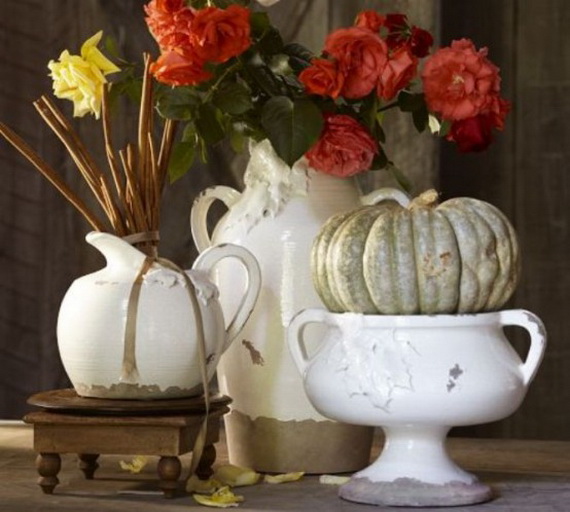 Cool Fall Flower Centerpiece and Flower Table  (38)