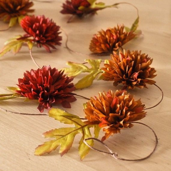 Cool Fall Flower Centerpiece and Flower Table  (42)