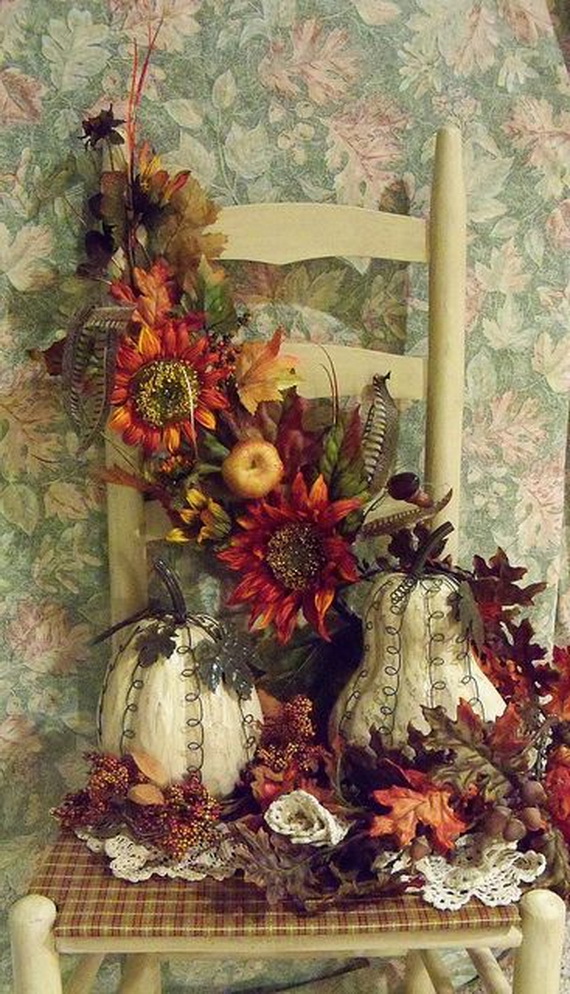 Cool Fall Flower Centerpiece and Flower Table  (46)
