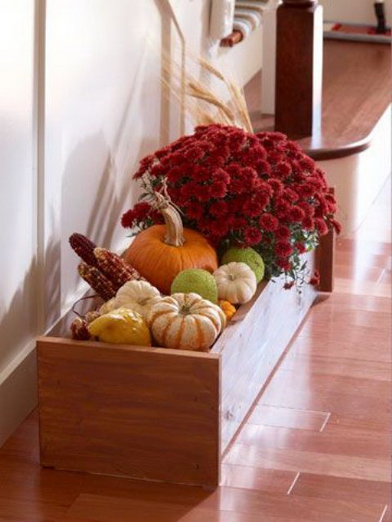 Cool Fall Flower Centerpiece and Flower Table  (48)