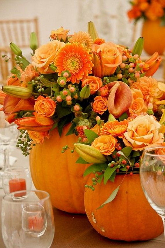 Cool Fall Flower Centerpiece and Flower Table  (49)