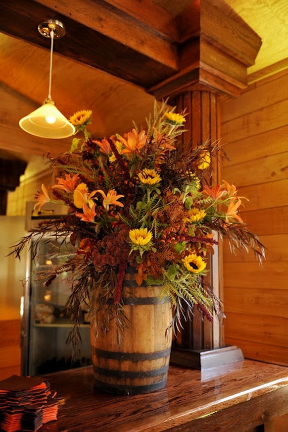 Cool Fall Flower Centerpiece and Flower Table  (59)