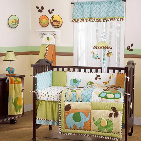 Monkey Baby Crib Bedding Theme and Design Ideas _02