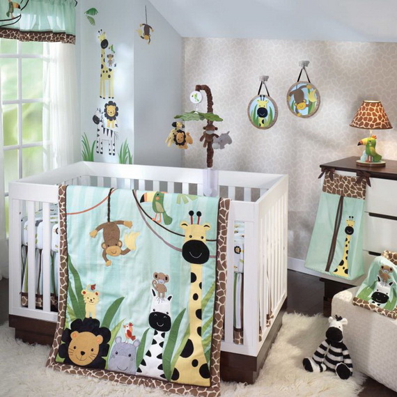Monkey Baby Crib Bedding Theme and Design Ideas _18