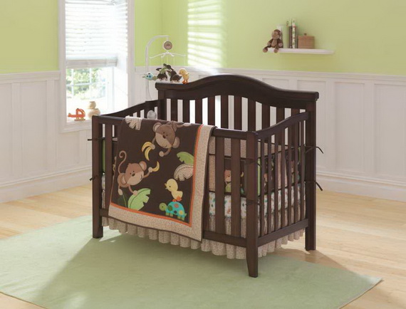 Monkey Baby Crib Bedding Theme and Design Ideas _28