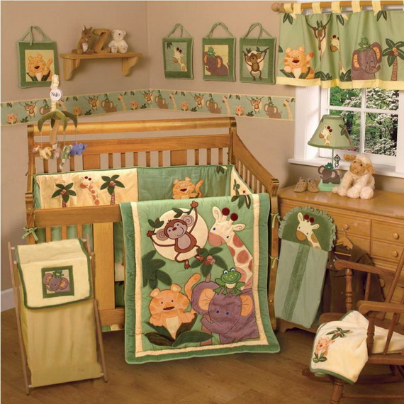 Monkey Baby Crib Bedding Theme and Design Ideas _42