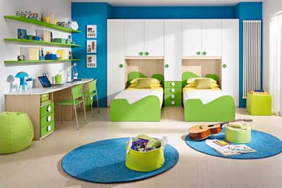 30 Vibrant and Lively Twin/ Kids Bedroom Designs