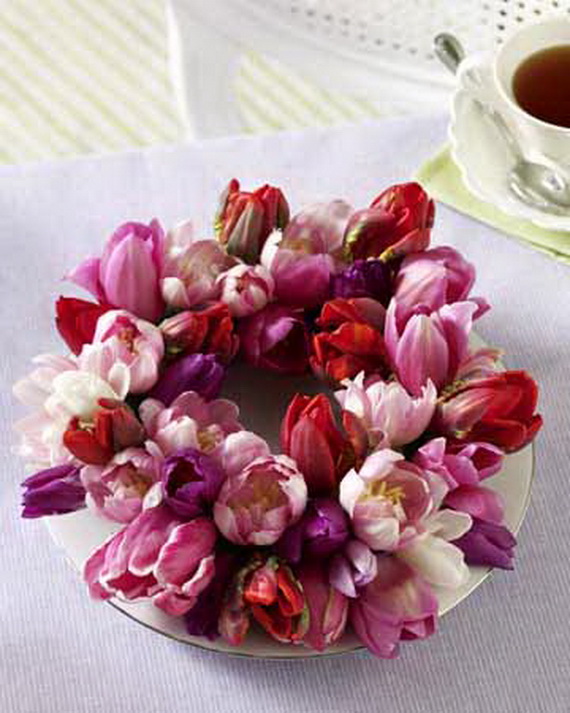 Tulpen: Kranz aus Tulpen