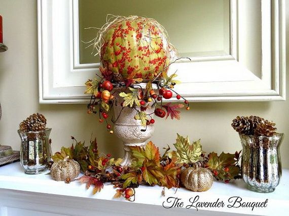 35 Gorgeous Holiday Mantel Decorating Ideas with Pine cones