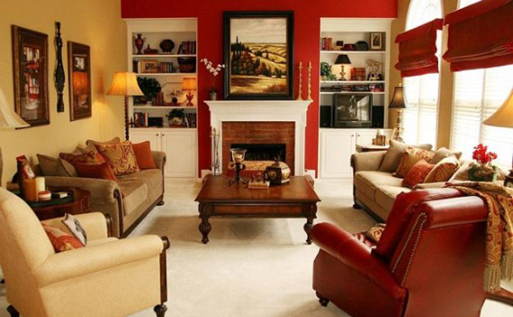 Hot Valentine Room Designs in Rich and Energetic Red Colors   (57)