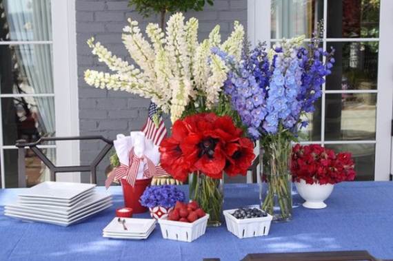 30 Easy  4th July Centerpieces Decorating Ideas In National Colors