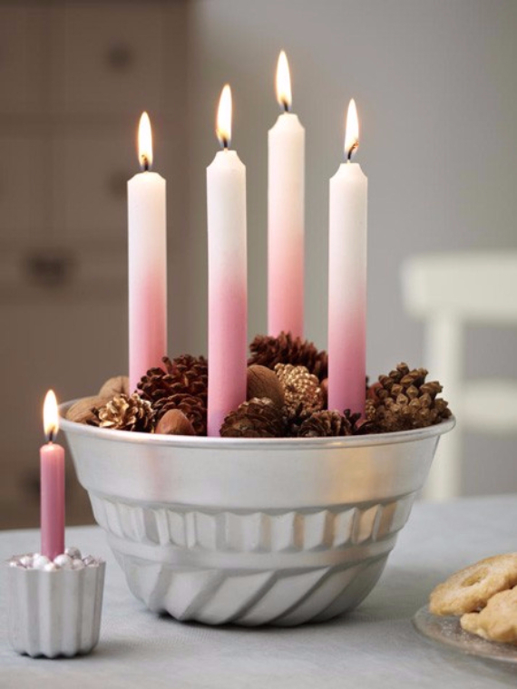 41 Fresh Christmas Decorating Ideas-Advent wreath candles - family holiday.net/guide to family holidays on the internet