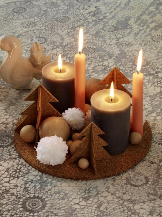 35 Creative Christmas Decoration DIY Advent Wreath Ideas Family 