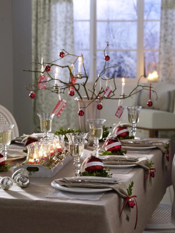 45 DIY Christmas Table Setting Centerpieces Ideas Family Holiday 