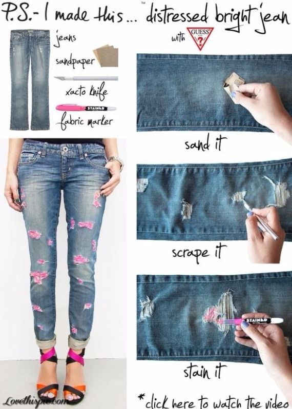 Clever Recycling Handmade Projects Ideas from Old Jeans (3)