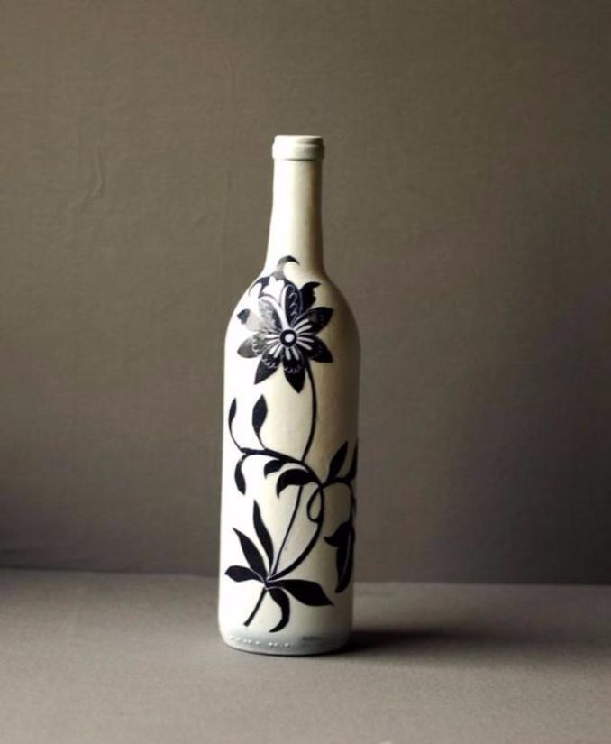 decorate Glass bottles with Decoupage (13)