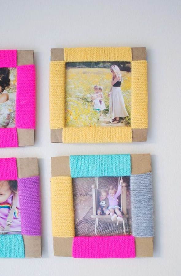 Easy DIY Photo And Picture Frame Decorating Crafts Family Holiday