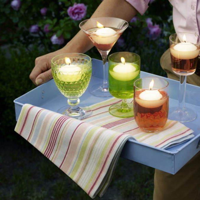 Holiday Romance In Miniature Summer Candle Centerpiece Ideas (1)