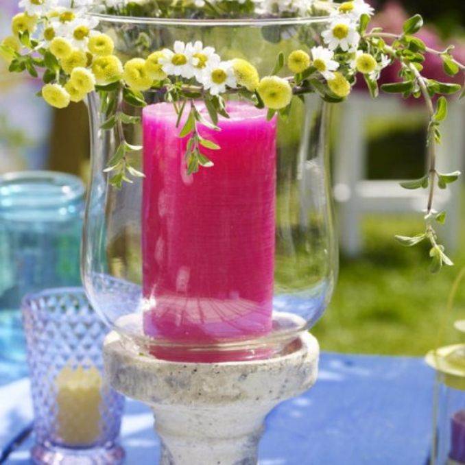 Holiday Romance In Miniature Summer Candle Centerpiece Ideas (10)