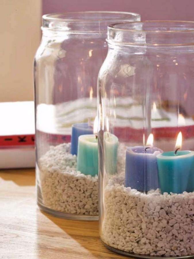 Holiday Romance In Miniature Summer Candle Centerpiece Ideas (4)