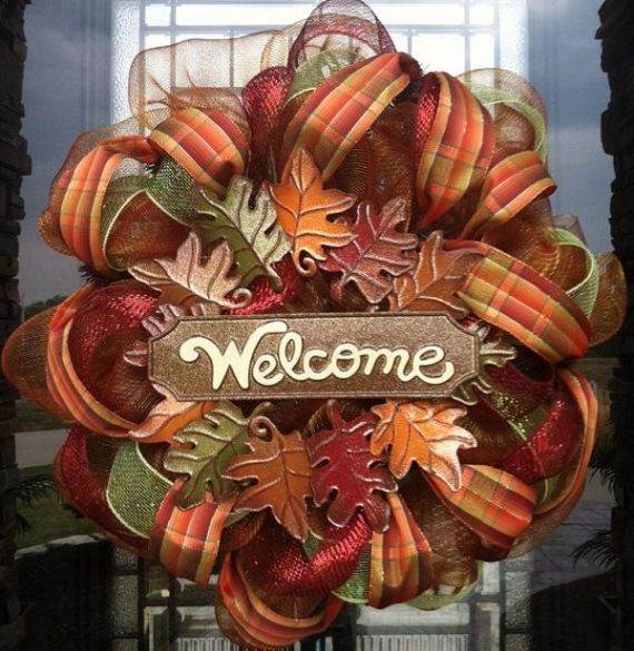 fall-deco-mesh-wreath-ideas-diy-front-door-decorating-ideas-autumn-decorations