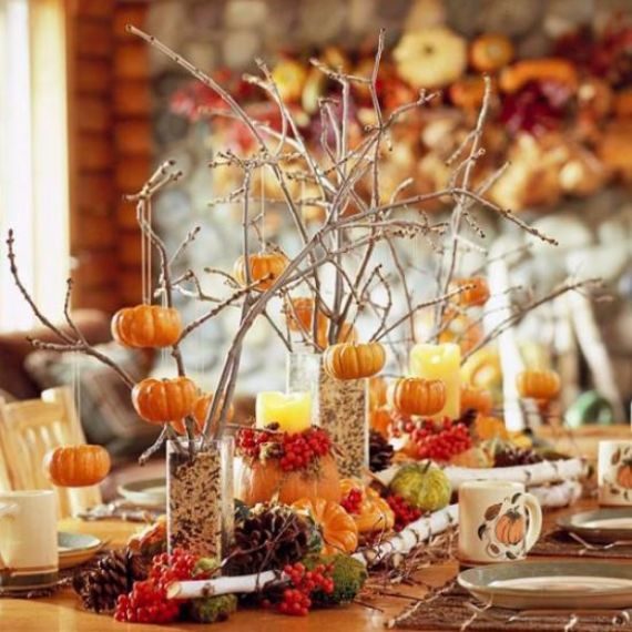 BeautifulThanksgiving Table Decorations Ideas (2)